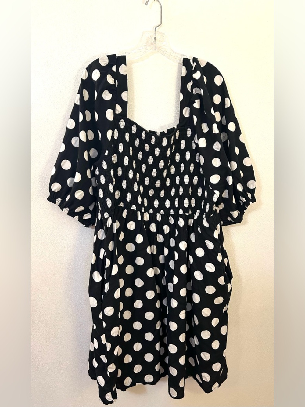 Old Navy Black and White Polka Dot Dress